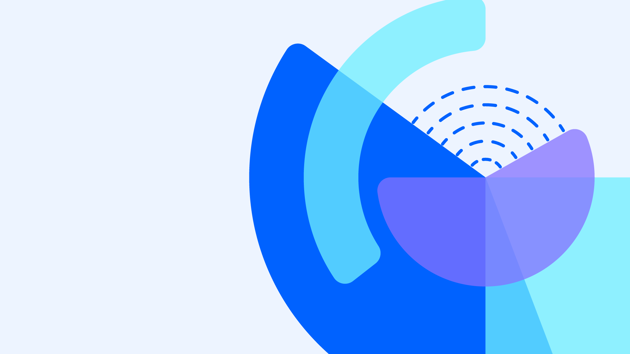 Abstract blue circular graphic